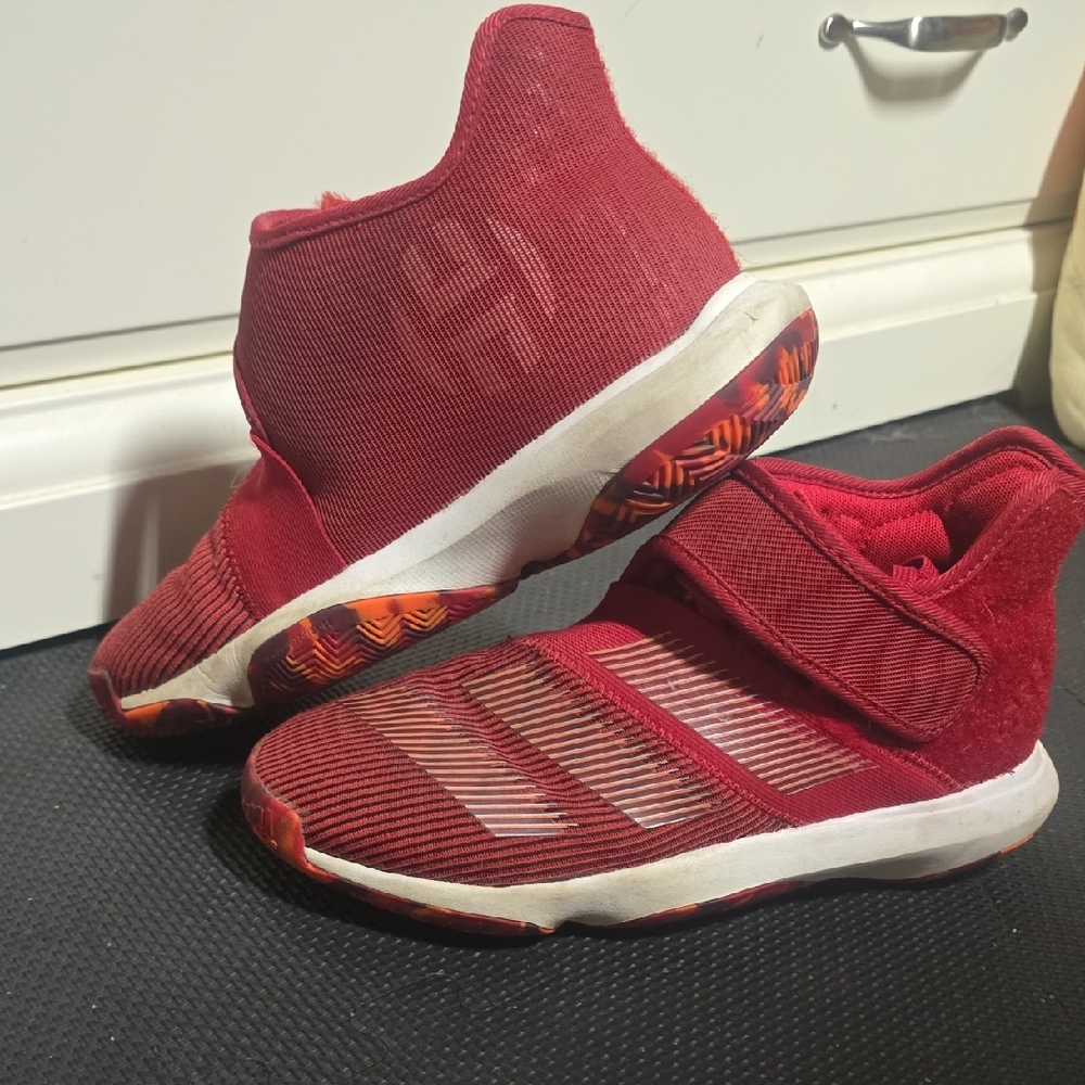 adidas Kids Red High-Top Sneakers